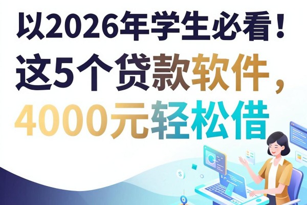 2026年学生必看！这5个贷款软件4000元轻松借，学生可以贷款的平台速览