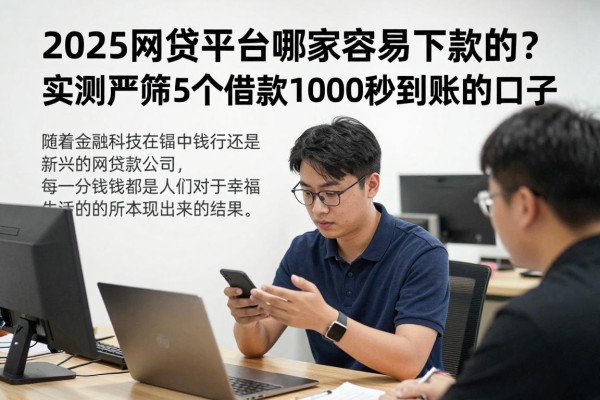 2025网贷平台哪家容易下款的？实测严筛5个借款1000秒到账的口子