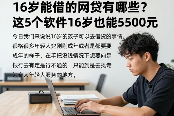 16岁能借的网贷有哪些?这5个软件16岁也能借500元