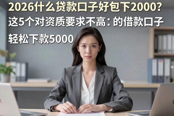 2026什么贷款口子好包下2000?这5个对资质要求不高的借款口子,轻松下款5000!