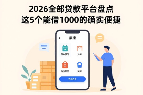 2026全部贷款平台盘点：这5个能借1000的APP确实便捷