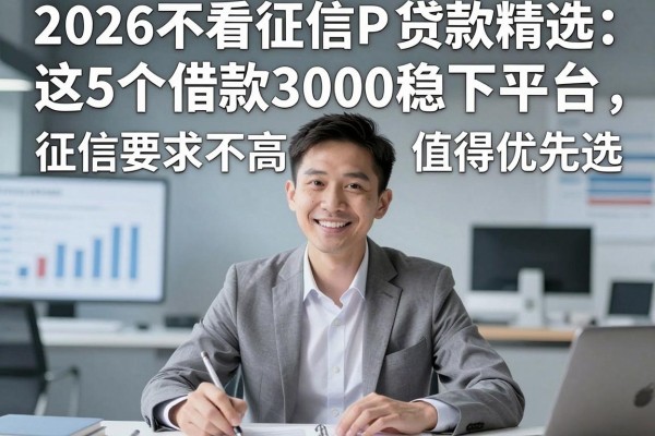 2026不看征信app贷款精选:这5个借款3000稳下平台,征信要求不高值得优先选