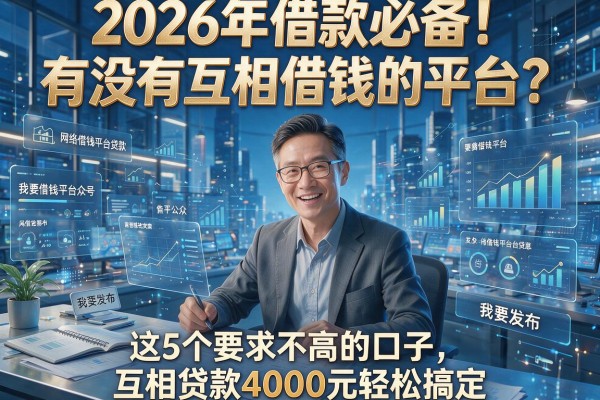 2026年借款必备！有没有互相借钱的平台？这5个要求不高的口子，互相贷款4000元轻松搞定