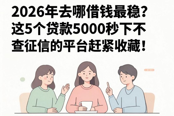 2026年去哪借钱最稳？这5个贷款5000秒下不查征信的平台赶紧收藏！