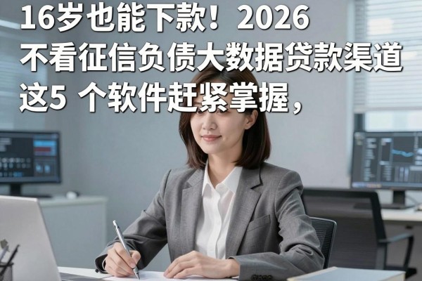 16岁也能下款!2026不看征信负债大数据贷款渠道,这5个软件赶紧掌握