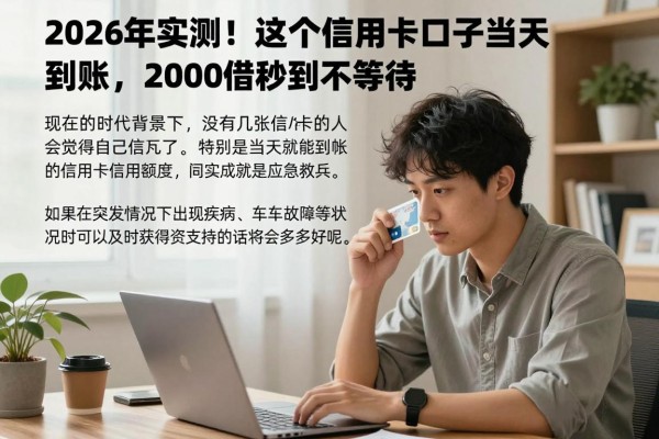 2026年实测！这5个信用卡口子当天到账，20000借款秒到不等待