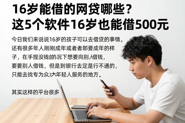 16岁能借的网贷有哪些?这5个软件16岁也能借500元