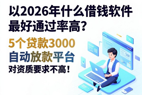 2026年什么借钱软件最好通过率高?这5个贷款3000自动放款平台对资质要求不高!