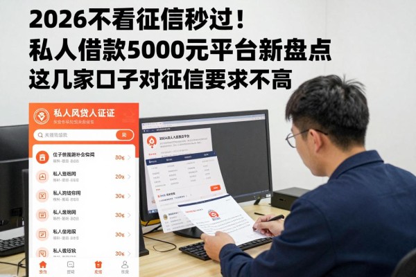2026不看征信秒过！私人借款5000元平台全新盘点，这几家口子对征信要求不高