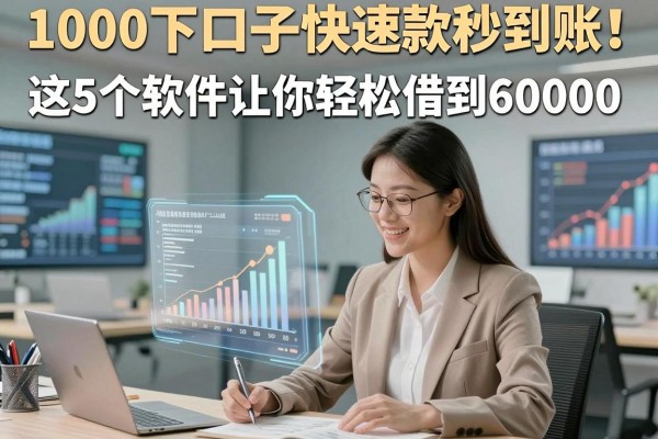 1000下口子快速款秒到账！这5个软件让你轻松借到6000，不费劲