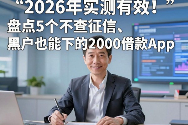 2026年实测有效!盘点5个不查征信、黑户也能下的2000借款App,正规信贷银行在线申请