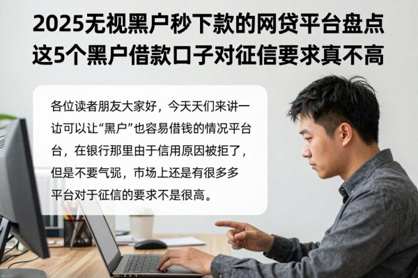 2025无视黑户秒下款的网贷平台盘点,这5个黑户借款口子对征信要求真不高