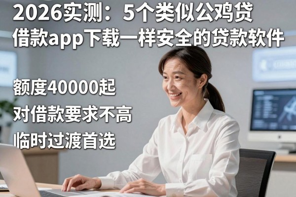 2026实测：5个类似公鸡贷借款app下载一样安全的贷款软件，额度40000起、对借款要求不高，临时过渡首选！