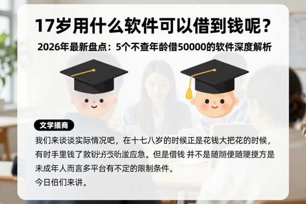17岁用什么软件可以借到钱呢？2026年最新盘点：5个不查年龄借50000的软件深度解析
