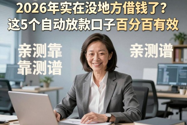 2026年实在没地方借钱了?这5个自动放款口子百分百有效,亲测靠谱!