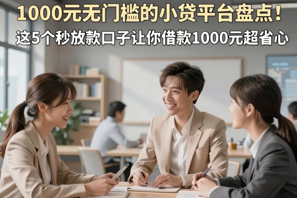 1000元无门槛的小贷平台盘点!这5个秒放款口子让你借款1000元超省心