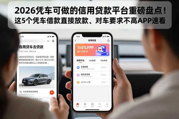 2026凭车可做的信用贷款平台重磅盘点！这5个凭车借款直接放款、对车要求不高的APP速看