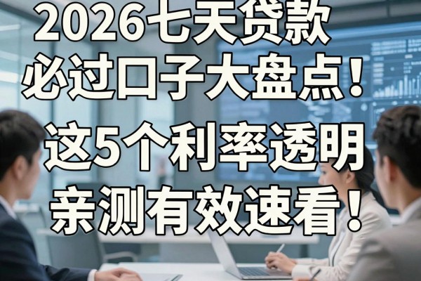 2026七天贷款必过口子大盘点!这5个利率透明,亲测有效速看!