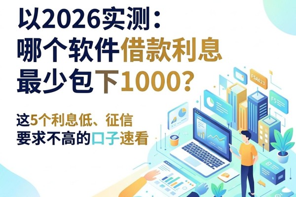 2026实测：哪个软件借款利息最少包下1000？这5个利息低、征信要求不高的口子速看