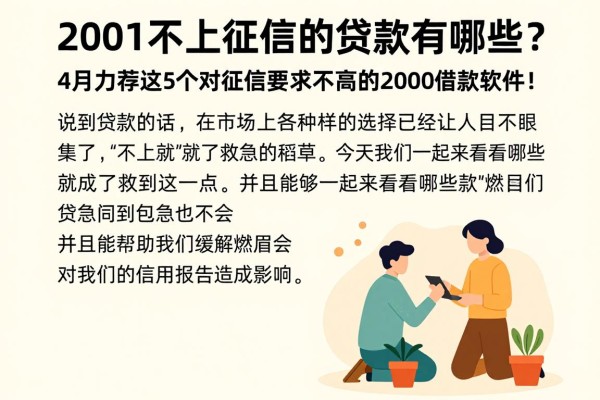 2001不上征信的贷款有哪些？4月力荐这5个对征信要求不高的2000借款软件！