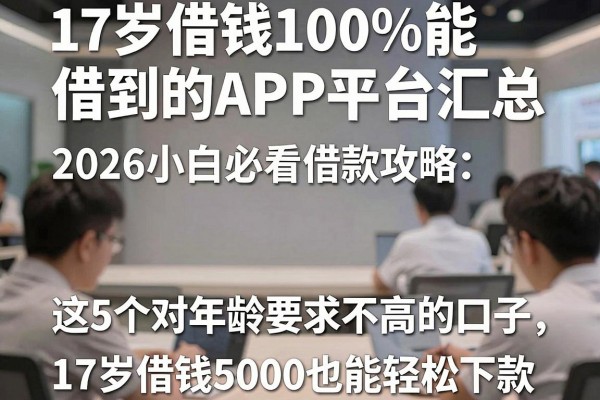 17岁借钱100%能借到的APP平台汇总,2026小白必看借款攻略:这5个对年龄要求不高的口子,17岁借钱5000也能轻松下款