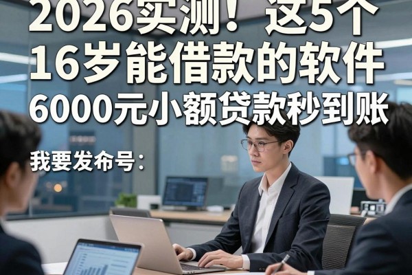 2026实测！这5个16岁能借款的软件，6000元小额贷款无需审核秒到账