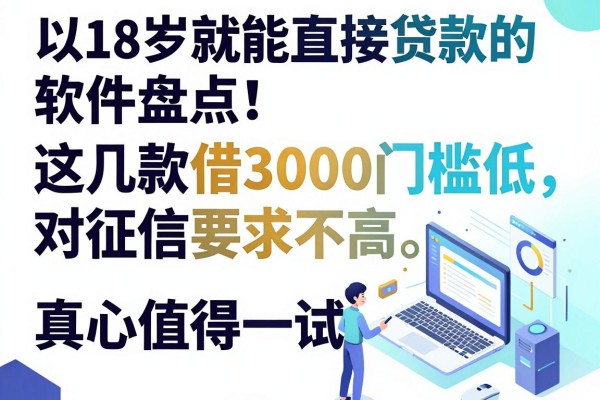 18岁就能直接贷款的软件盘点!这几款借3000门槛低、对征信要求不高,真心值得一试