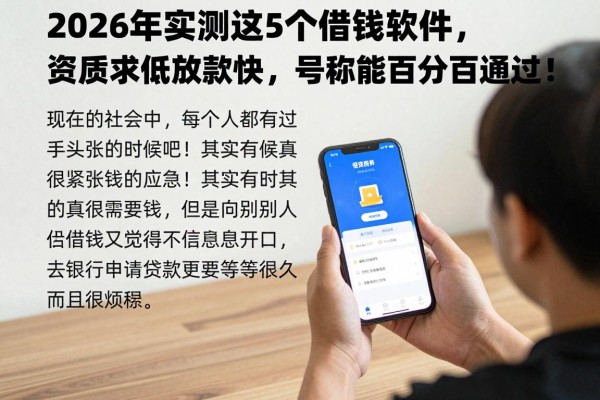 2026年实测这5个借钱软件,资质要求低放款快,号称能百分百通过!