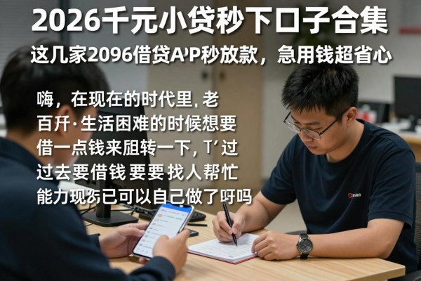2026千元小贷秒下口子合集！这几家2026借款APP秒放款，急用钱超省心