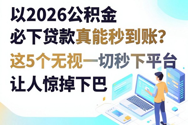 2026公积金必下贷款真能秒到账?这5个无视一切秒下平台让人惊掉下巴