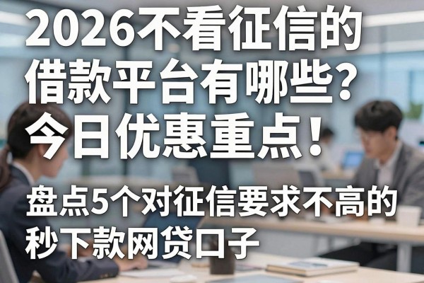 2026不看征信的借款平台有哪些？今日优惠重点！盘点5个对征信要求不高的秒下款网贷口子