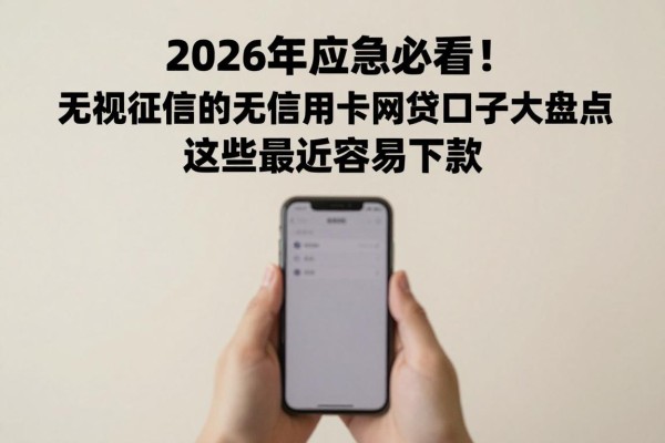 2026年应急必看！无视征信的无信用卡网贷口子大盘点，这些最近容易下款