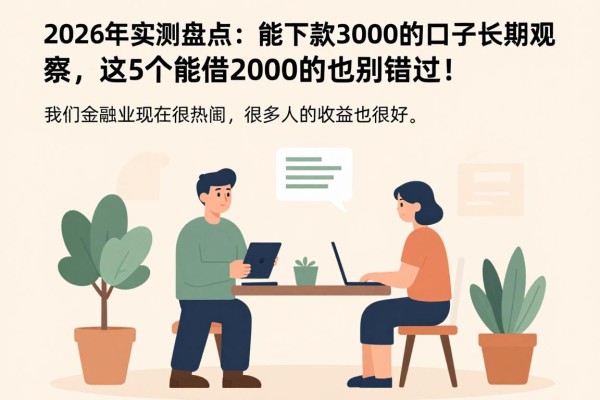 2026年实测盘点：能下款3000的口子长期观察，这5个能借2000的也别错过！