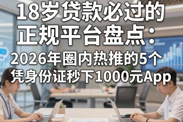 18岁贷款必过的正规平台盘点:2026年圈内热推的5个凭身份证秒下1000元App