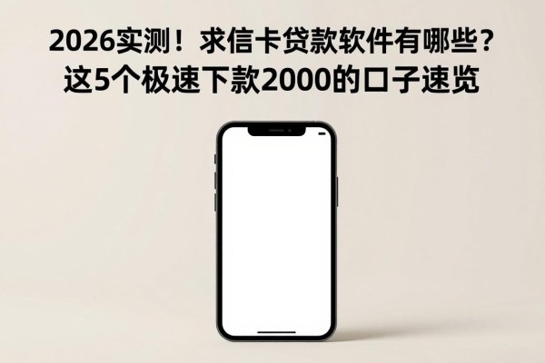 2026实测!求信用卡贷款软件有哪些?这5个极速下款2000的口子速览