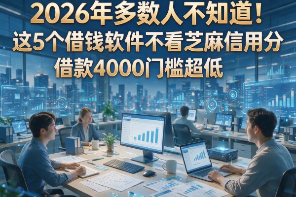 2026年多数人不知道！这5个借钱软件不看芝麻信用分，借款4000门槛超低