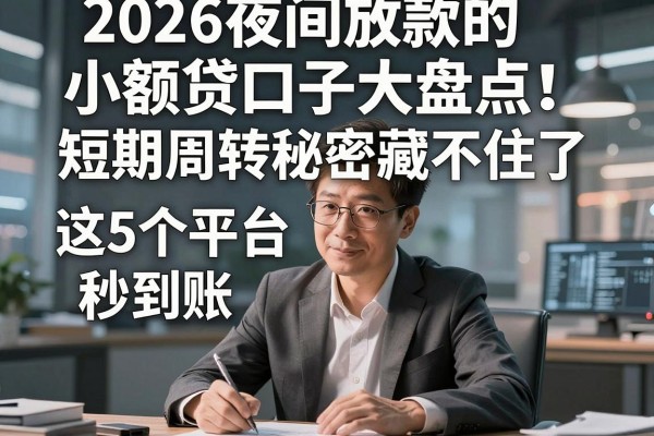 2026夜间放款的小额贷口子大盘点!这5个平台秒到账,短期周转秘密藏不住了