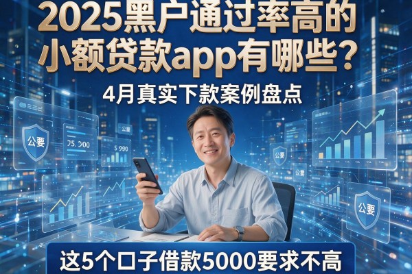 2025黑户通过率高的小额贷款app有哪些？4月真实下款案例盘点，这5个口子借款5000要求不高