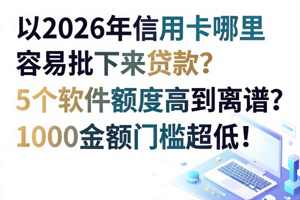 2026年信用卡哪里容易批下来贷款？这5个软件额度高到离谱，1000金额门槛超低！