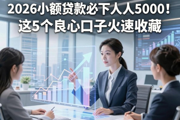 2026小额贷款必下人人5000!这5个良心口子火速收藏