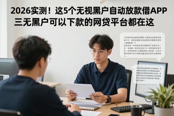2026实测!这5个无视黑户自动放款的借钱APP,三无黑户可以下款的网贷平台都在这