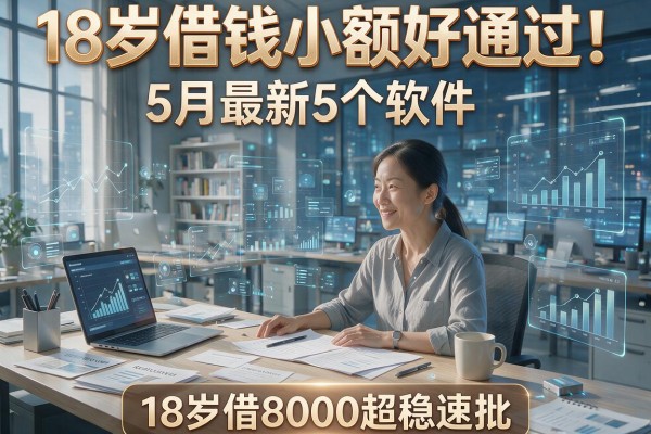 18岁借钱小额好通过！5月最新5个软件，18岁借8000超稳速批