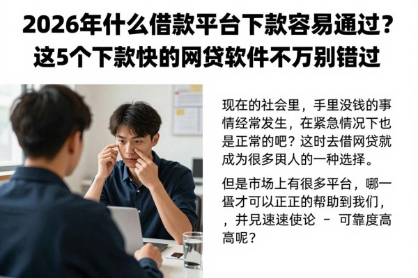 2026年什么借款平台下款容易通过?这5个下款快的网贷软件千万别错过!