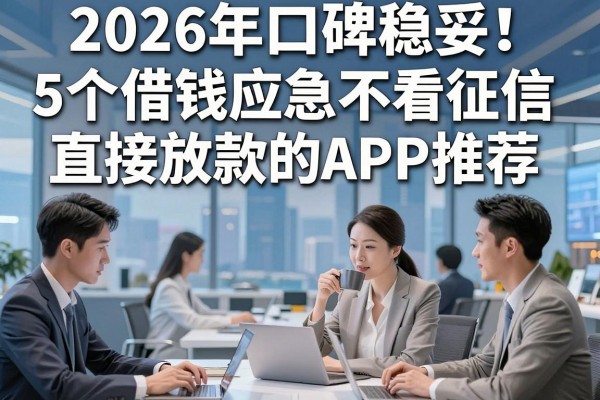 2026年口碑稳妥!5个借钱应急不看征信、直接放款的APP推荐