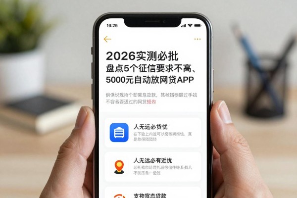 2026实测必批！盘点5个征信要求不高、借款5000元自动放款且很容易通过的网贷APP