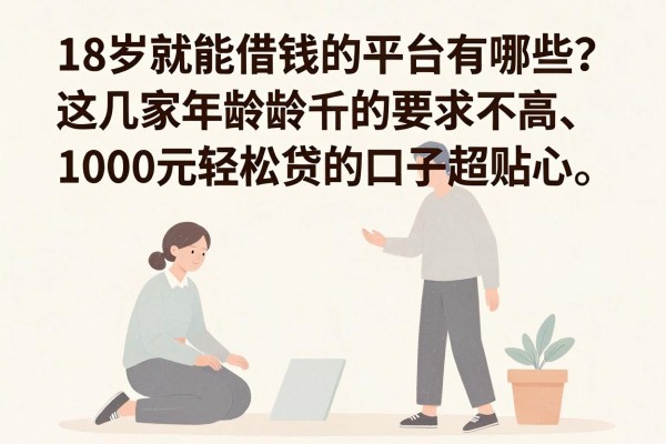 18岁就能借钱的平台有哪些?这几家年龄要求不高、1000元轻松贷的口子超贴心