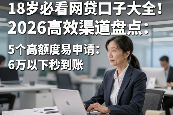 18岁必看网贷口子大全!2026高效渠道盘点:5个高额度易申请、6万以下秒到账
