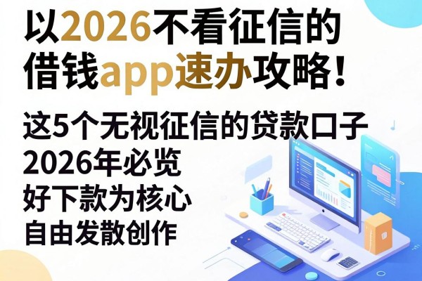2026不看征信的借钱app速办攻略!这5个无视征信的贷款口子2026年必览好下款