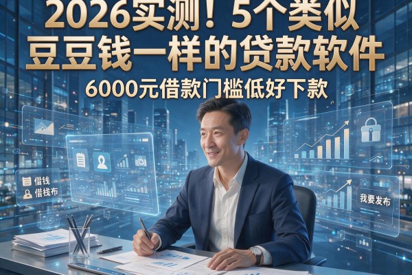 2026实测！5个类似豆豆钱一样的贷款软件，6000元借款门槛低好下款