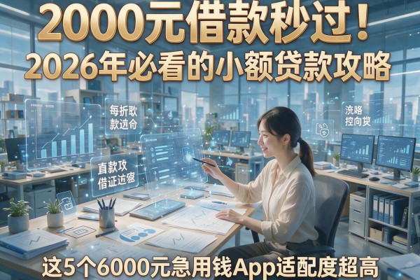 2000元借款秒过！2026年必看的小额贷款攻略，这5个6000元急用钱App适配度超高